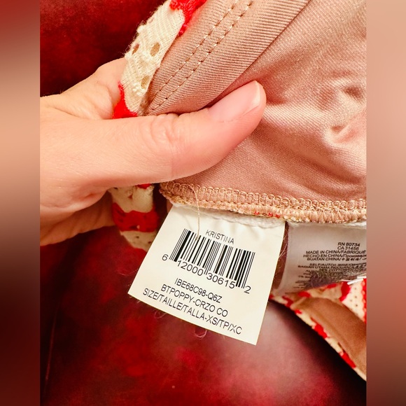 BCBGMAXAZRIA Kristina Poppy Striped Lace A-Line Zip-Back Dress, XS in EUC - Picture 8 of 10